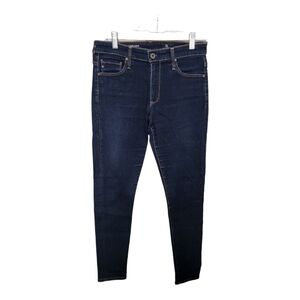 AG Adriano Goldschmied Farrah Skinny Ankle Jeans 28R High Rise Blue Dark Wash